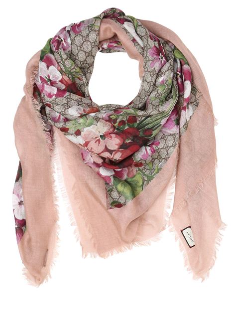 gucci pink heart scarf|gucci blooms scarf.